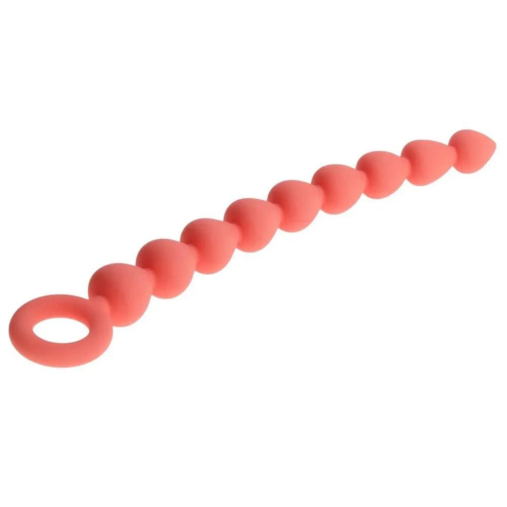 Sex & Mischief Peaches n CreaMe Silicone Anal Beads - Peach 23 cm Silicone Anal Beads Sportsheets Discreet Intimate Essentials.