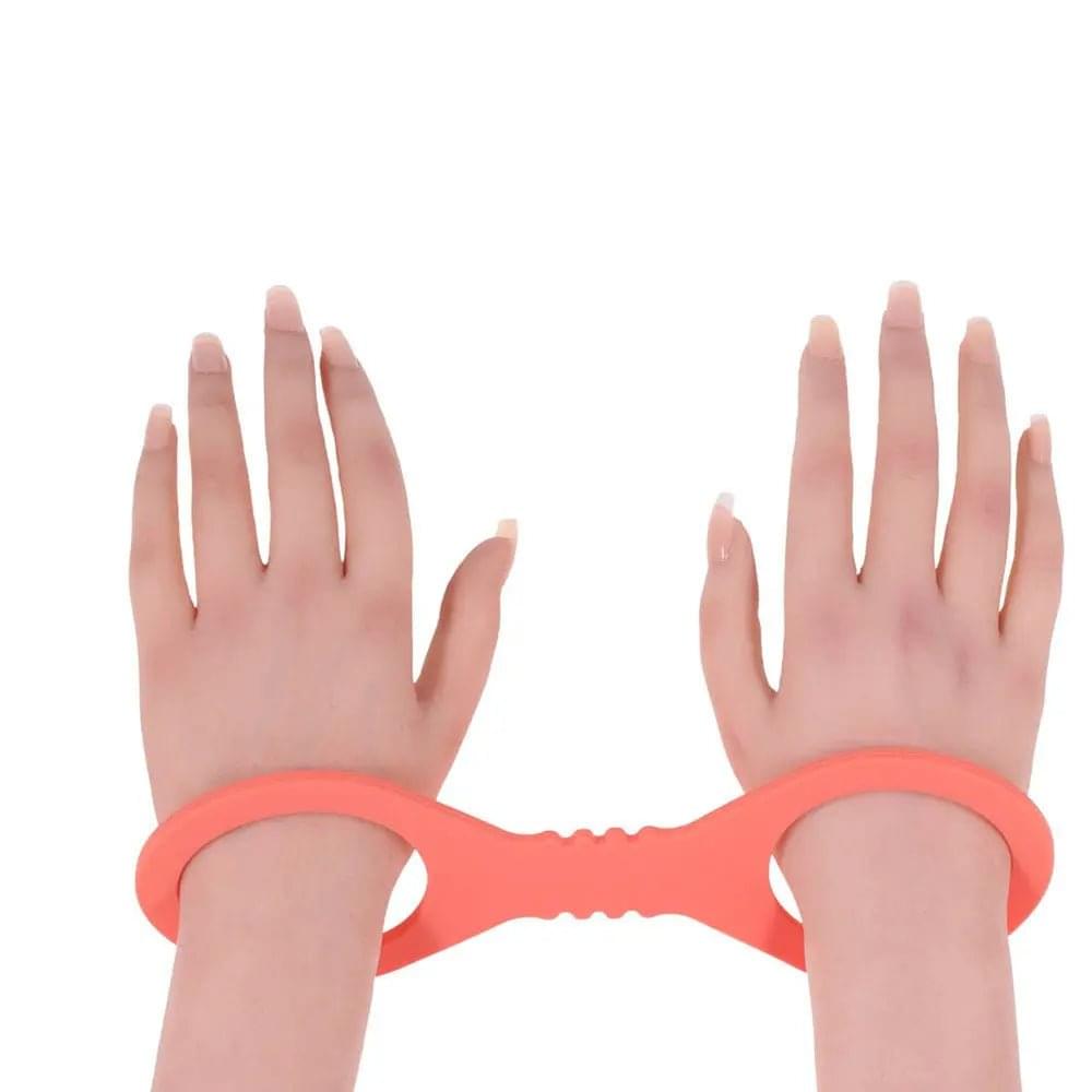Sex & Mischief Peaches n CreaMe Small Silicone Cuffs - Peach Silicone Restraints Sportsheets Discreet Intimate Essentials.