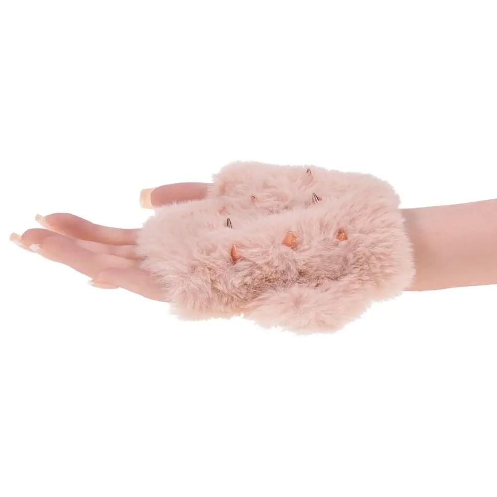 Sex & Mischief Peaches n CreaMe Spiked Sensory Glove - Peach Furry Glove with Metal Spikes Sportsheets Discreet Intimate Essentials.