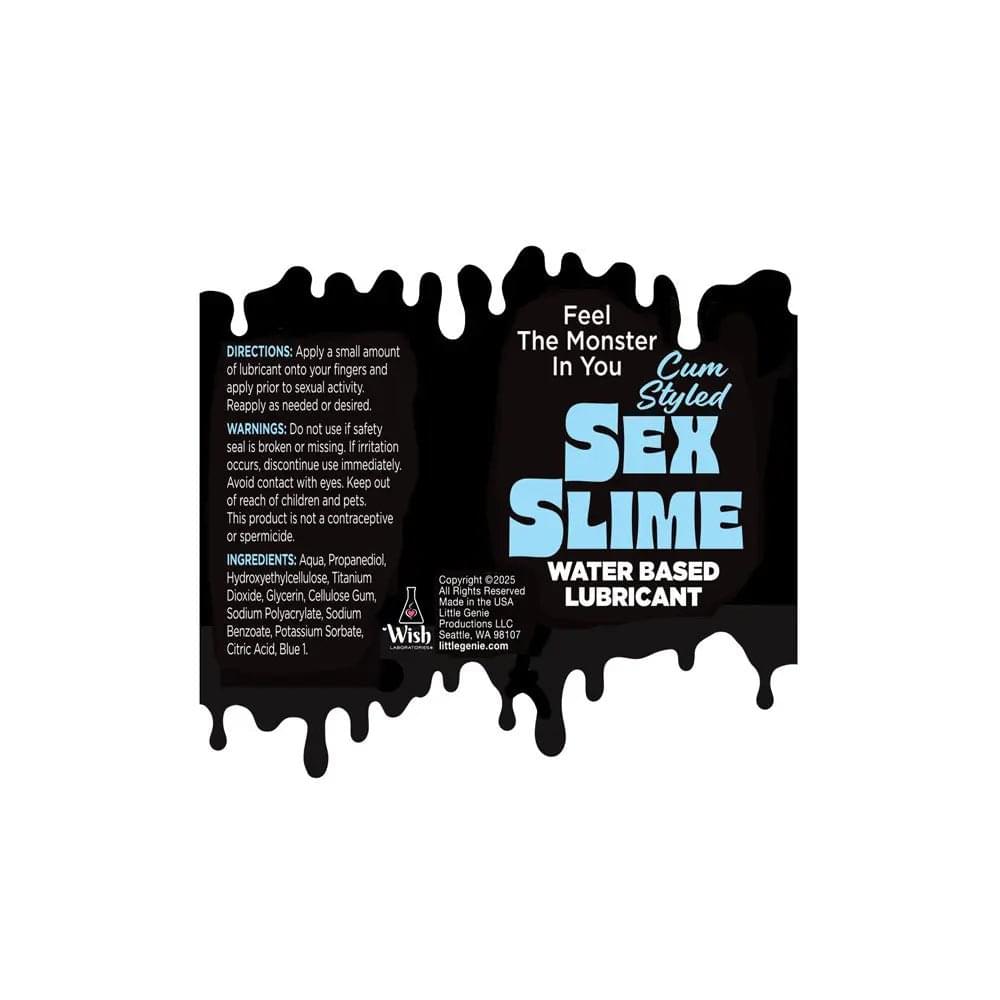 Sex Slime Cum Style Creature Lube -  120 ml -  Cum Style Water Based Lubricant - 120 ml Bottle Little Genie Discreet Intimate Essentials.