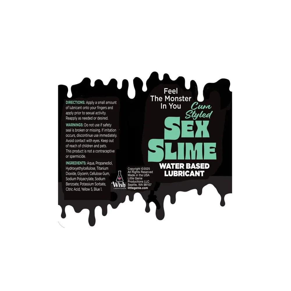 Sex Slime Cum Style Creature Lube -  60 ml -  Cum Style Water Based Lubricant - 60 ml Bottle Little Genie Discreet Intimate Essentials.