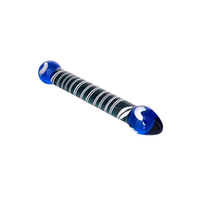 Sexus Glass Dildo Duo Blue 20cm Sexus Glass Discreet Intimate Essentials.