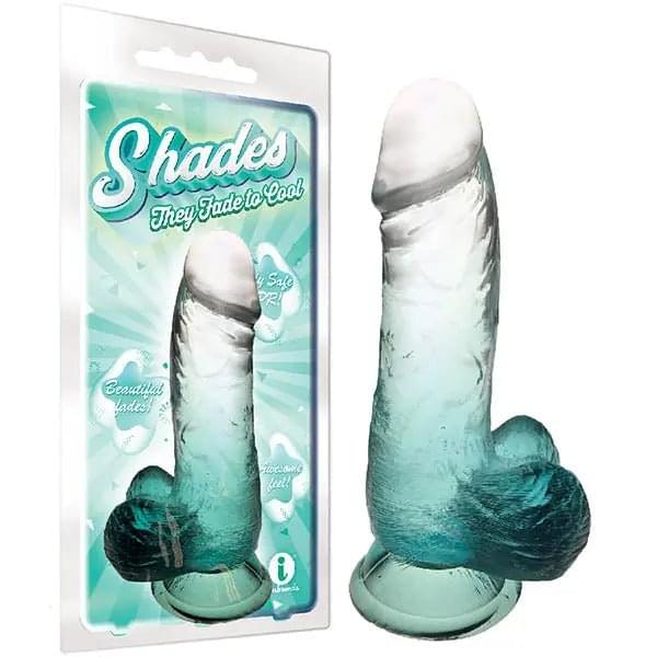 Shades 6'' Jelly TPR Dong - Emerald 15.2 cm Dong Icon Brands Discreet Intimate Essentials.