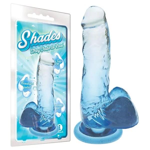 Shades 7'' Jelly TPR Dong -  17.8 cm Dong Icon Brands Discreet Intimate Essentials.