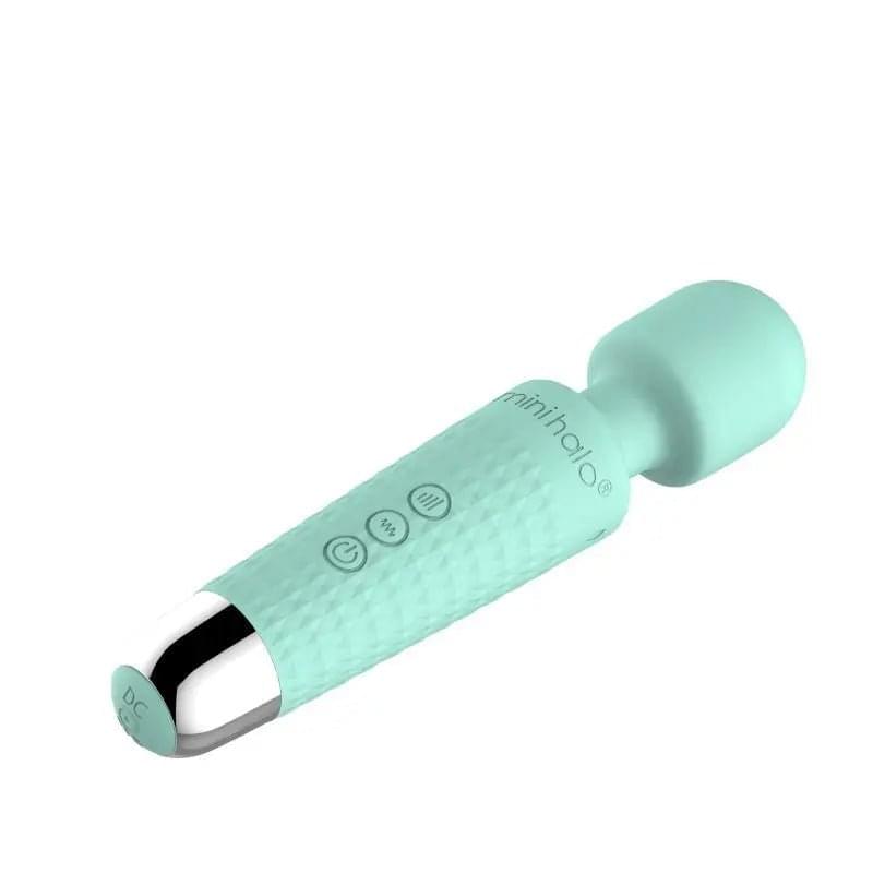 Shibari Mini Wand Halo 20X Minty Green Shibari Discreet Intimate Essentials.