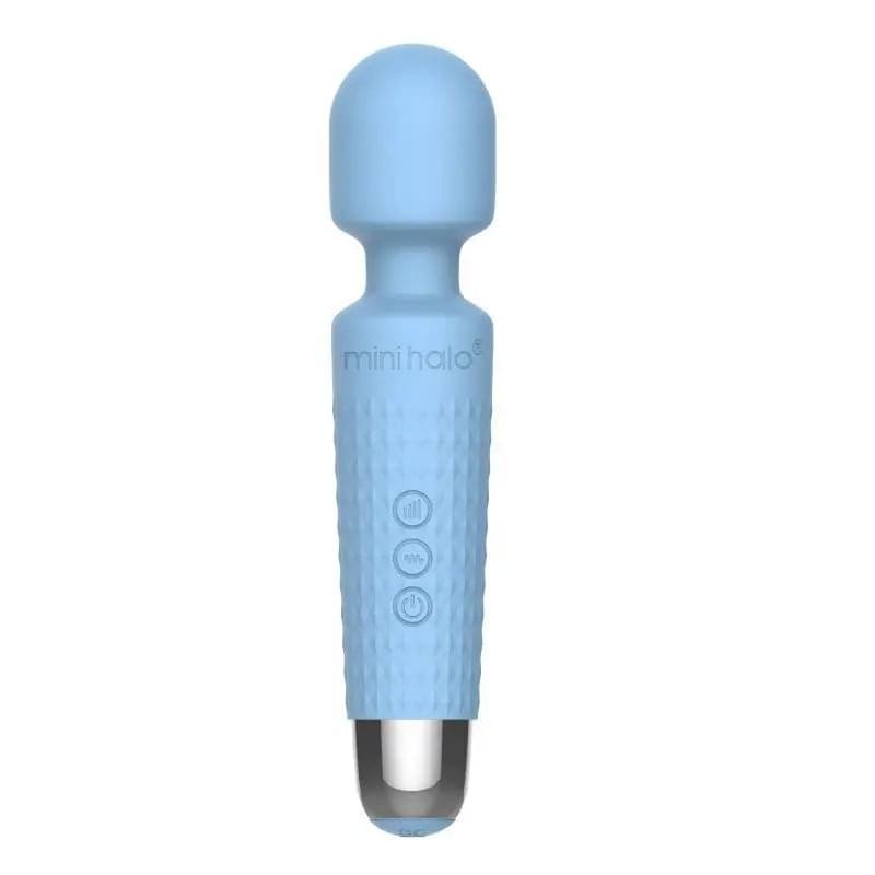 Shibari Mini Wand Halo 20X Powder Blue Shibari Discreet Intimate Essentials.