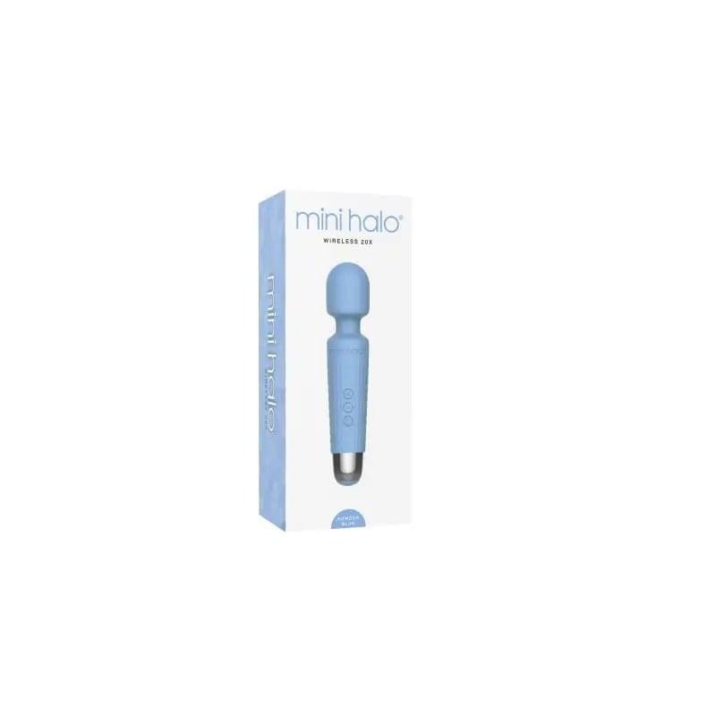 Shibari Mini Wand Halo 20X Powder Blue Shibari Discreet Intimate Essentials.