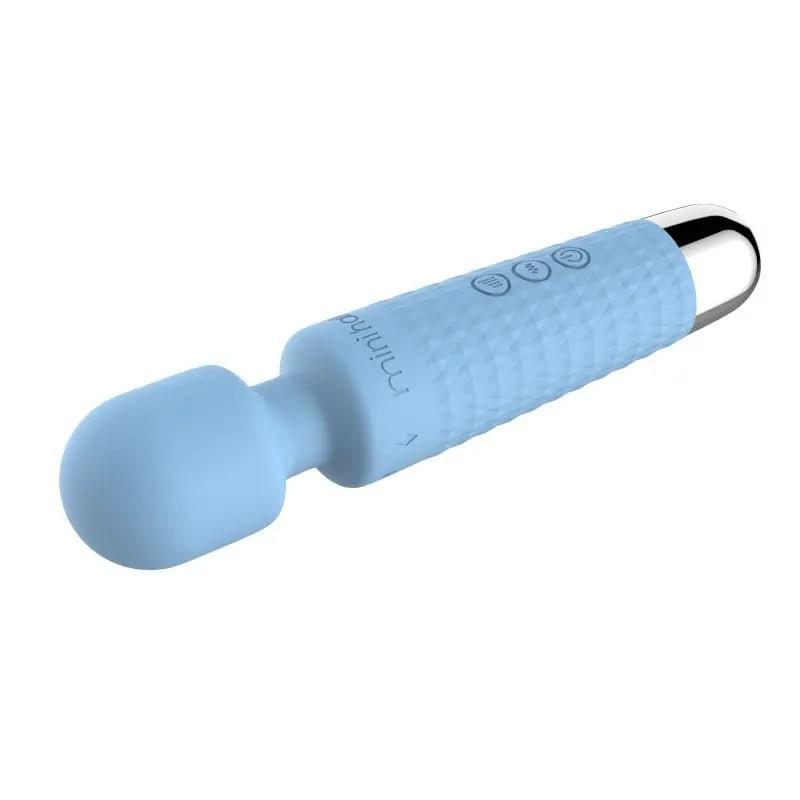 Shibari Mini Wand Halo 20X Powder Blue Shibari Discreet Intimate Essentials.