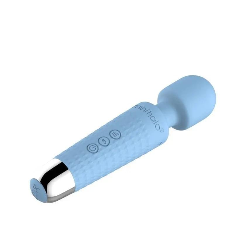 Shibari Mini Wand Halo 20X Powder Blue Shibari Discreet Intimate Essentials.