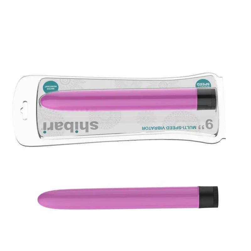 Shibari Multi-Speed Vibrator 9in Pink Shibari Discreet Intimate Essentials.