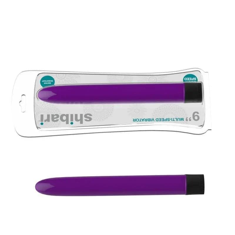 Shibari Multi-Speed Vibrator 9in Purple Shibari Discreet Intimate Essentials.