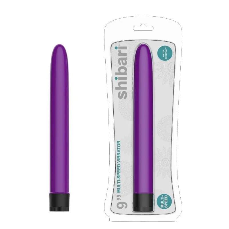 Shibari Multi-Speed Vibrator 9in Purple Shibari Discreet Intimate Essentials.