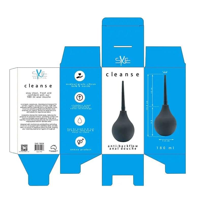 Silicone Anti Backflow Douche 180ml SXE Discreet Intimate Essentials.