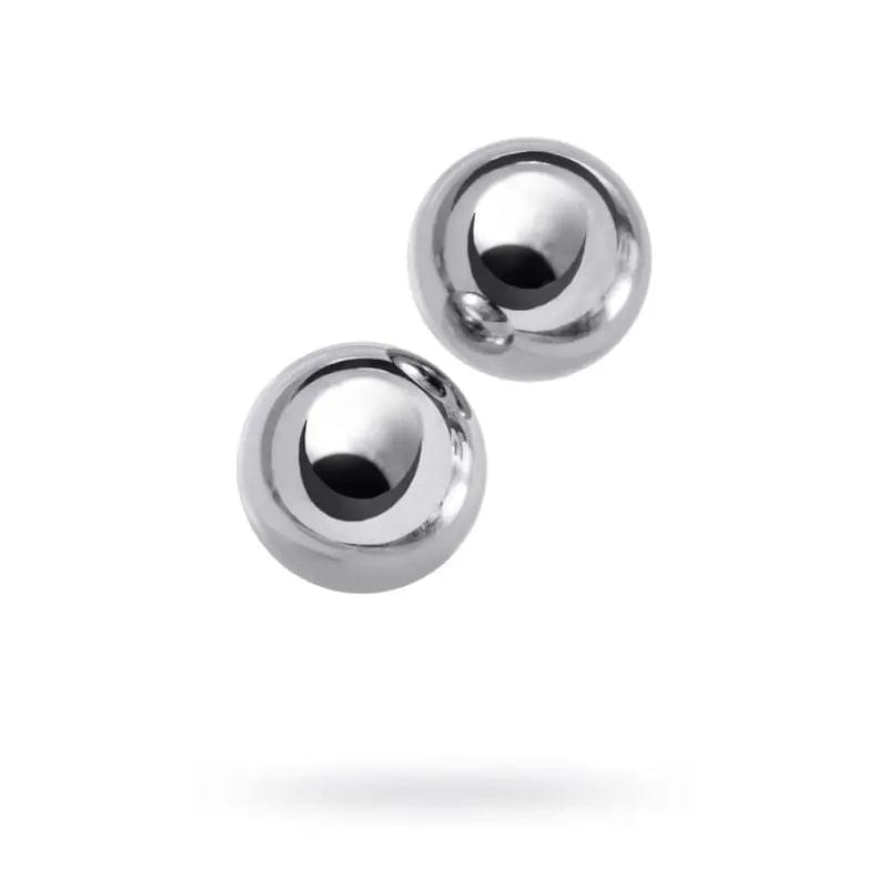 Silver Metal 2 Pc Vaginal Balls 25mm Metal Discreet Intimate Essentials.