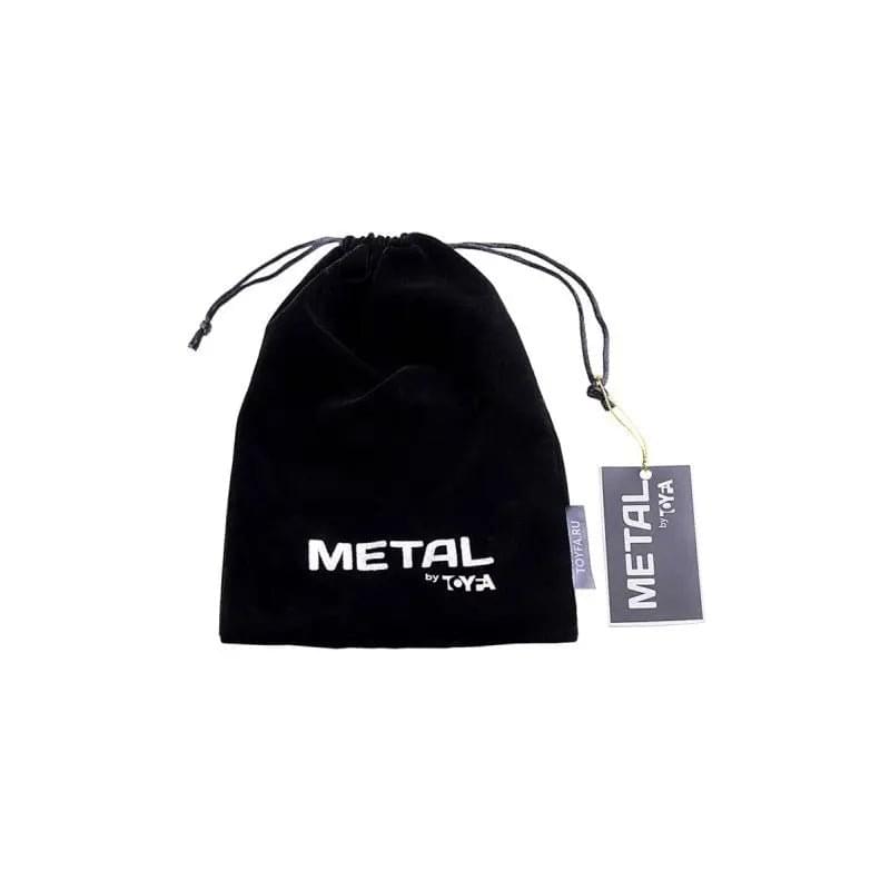 Silver Metal Anal Plug Small w Black Tail Metal Discreet Intimate Essentials.