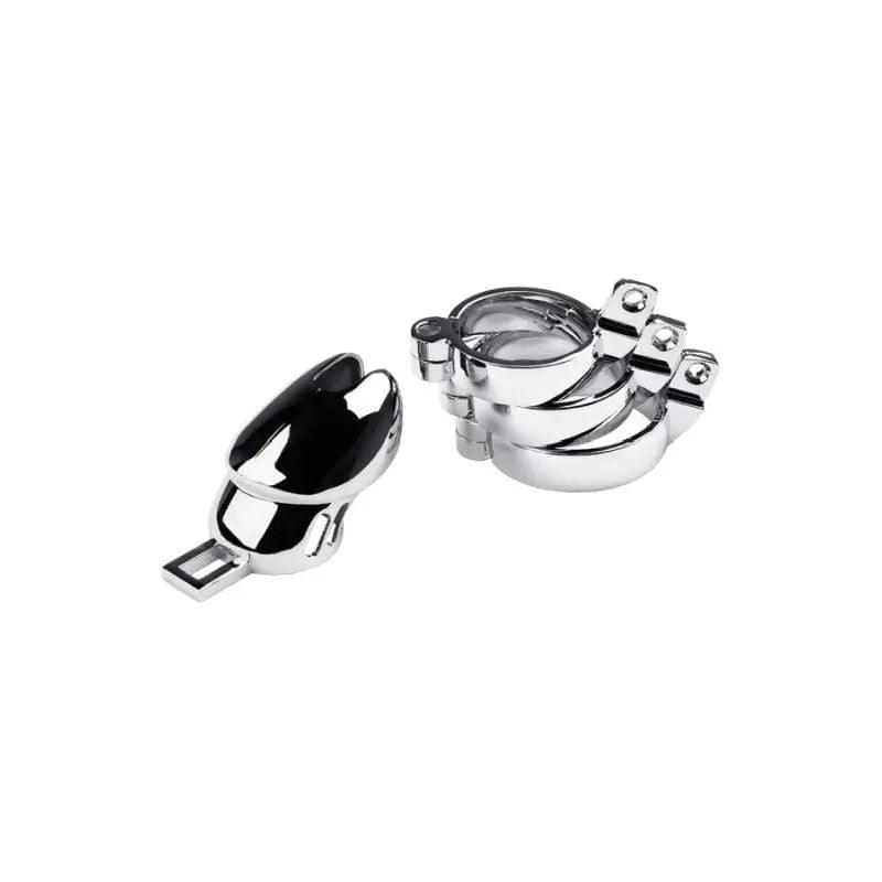 Silver Metal Chastity Cage Adjustable Metal Discreet Intimate Essentials.