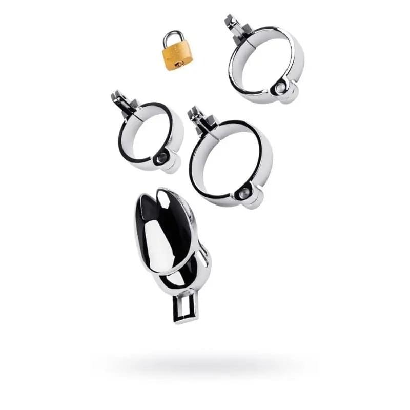 Silver Metal Chastity Cage Adjustable Metal Discreet Intimate Essentials.