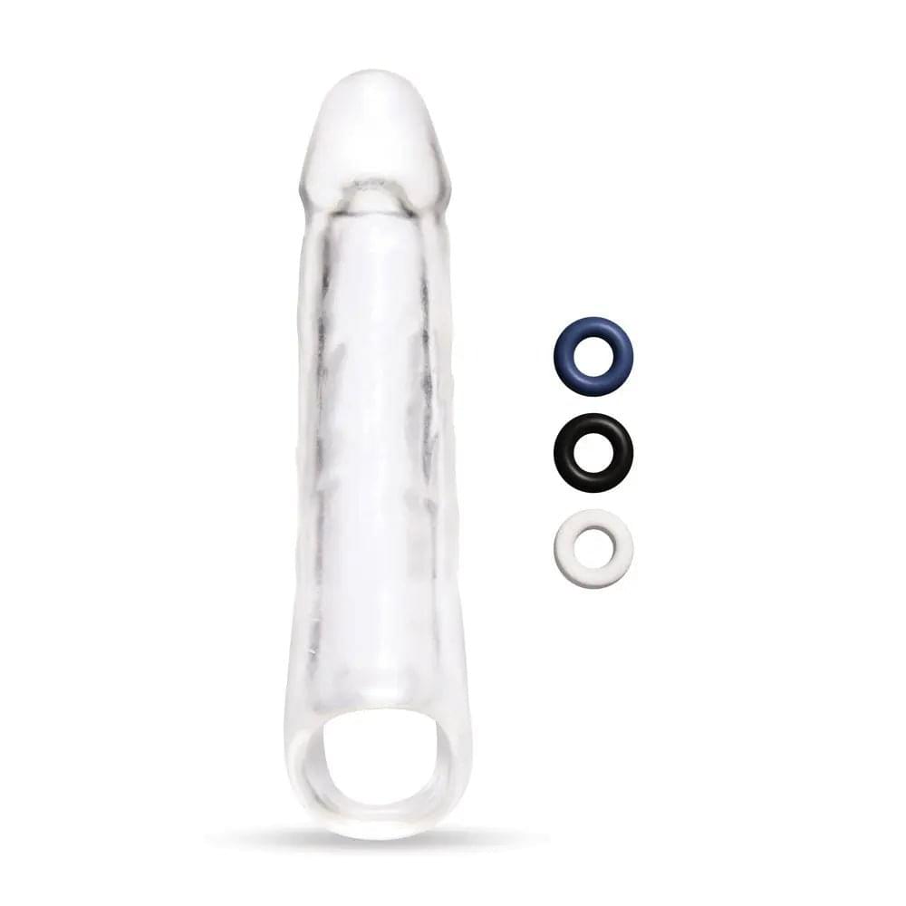 Size Up 3 Inch See-Thru Penis Extender with Ball Loop -  7.6 cm (3'') Penis Extension Sleeve Xgen Products Discreet Intimate Essentials.