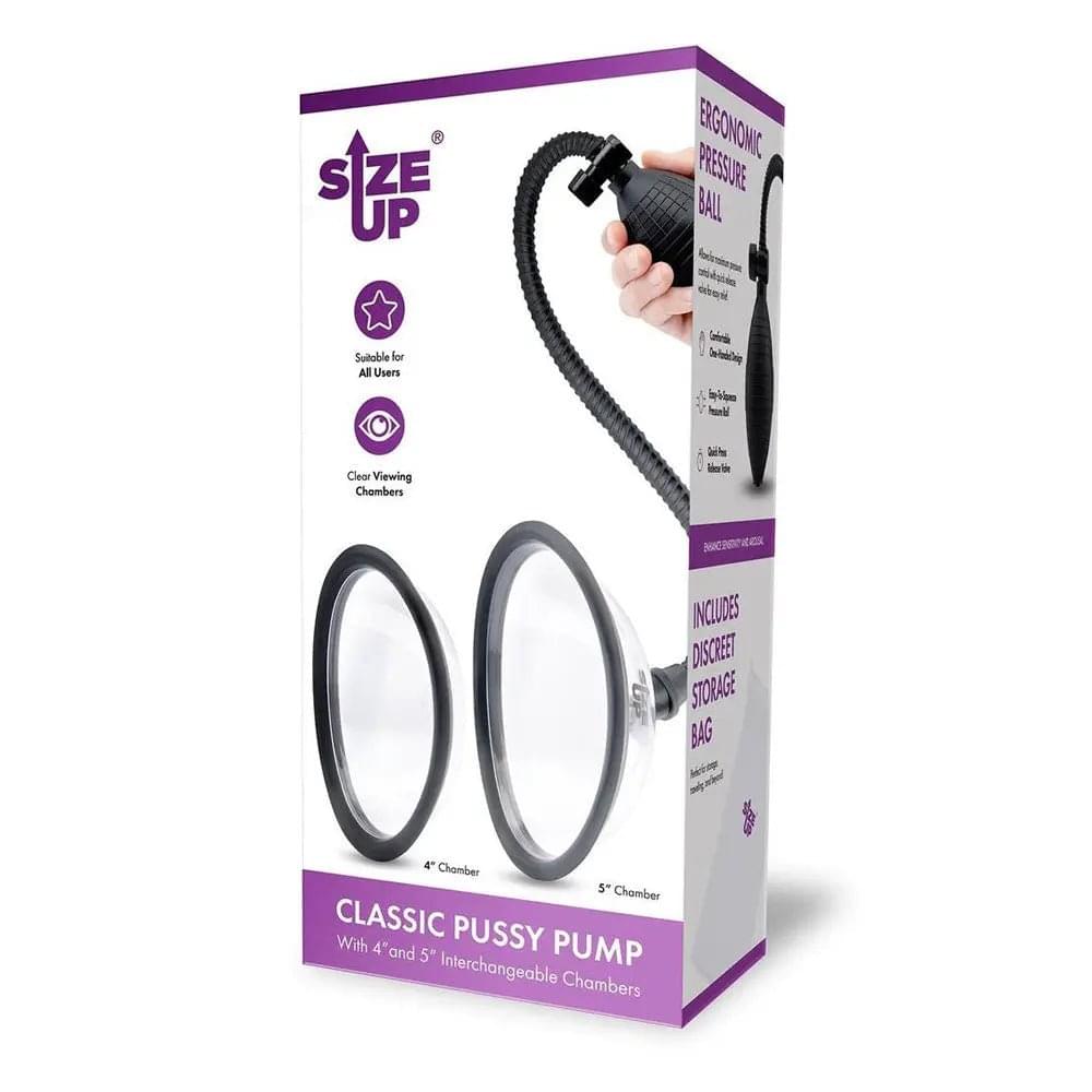 Size Up Classic Pussy Pump with 2 Chambers - Vagina Pump with 2 Interchangeable Chambers XGEN Products Discreet Intimate Essentials.