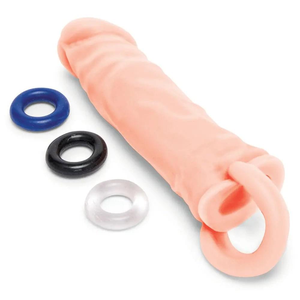 Size Up Realistic 1 Inch Penis Extender -  -  2.5 cm (1'') Penis Extension Sleeve Xgen Products Discreet Intimate Essentials.