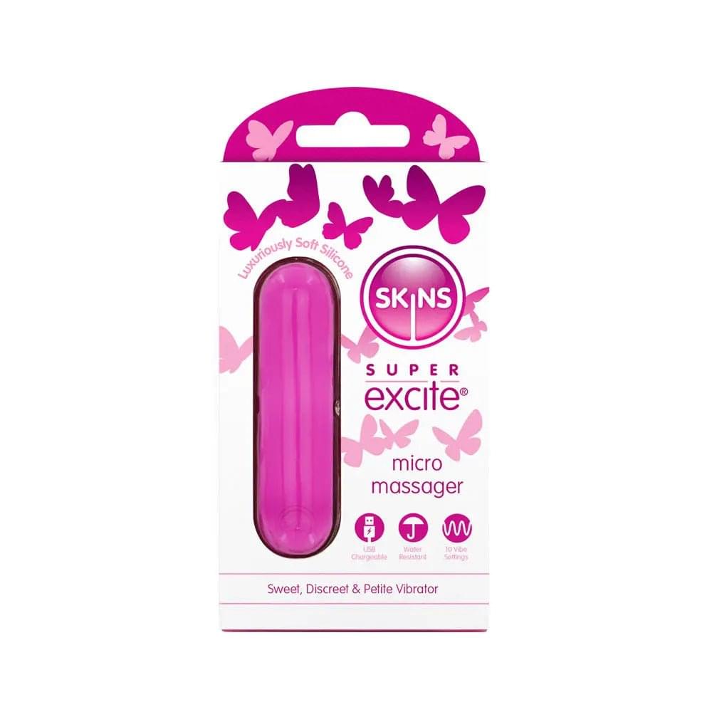 Skins Super Excite Rechargeable  Bullet -  USB Rechargeable Bullet Creative Conceptions Discreet Intimate Essentials.