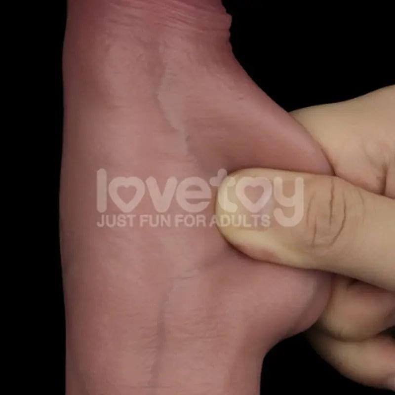 Sliding Skin Pro Dual Layer Silicone Dong 9in Lovetoy Discreet Intimate Essentials.