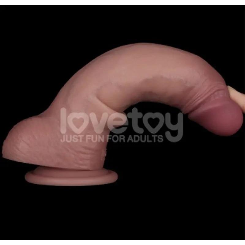 Sliding Skin Pro Dual Layer Silicone Dong 9in Lovetoy Discreet Intimate Essentials.