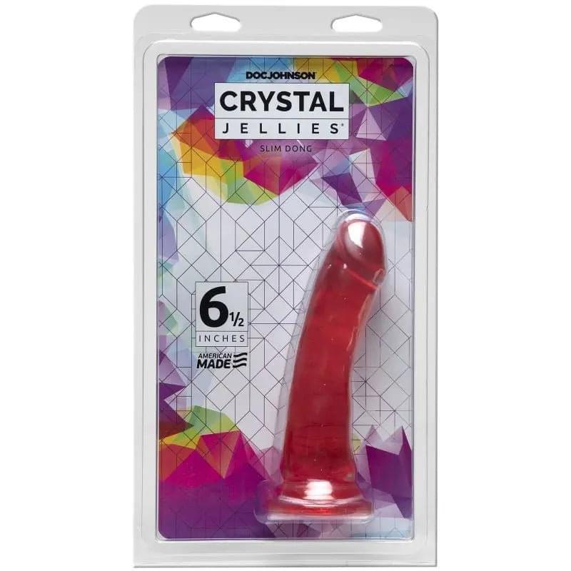 Slim Dong 6.5 in Pink Crystal Jellies Discreet Intimate Essentials.