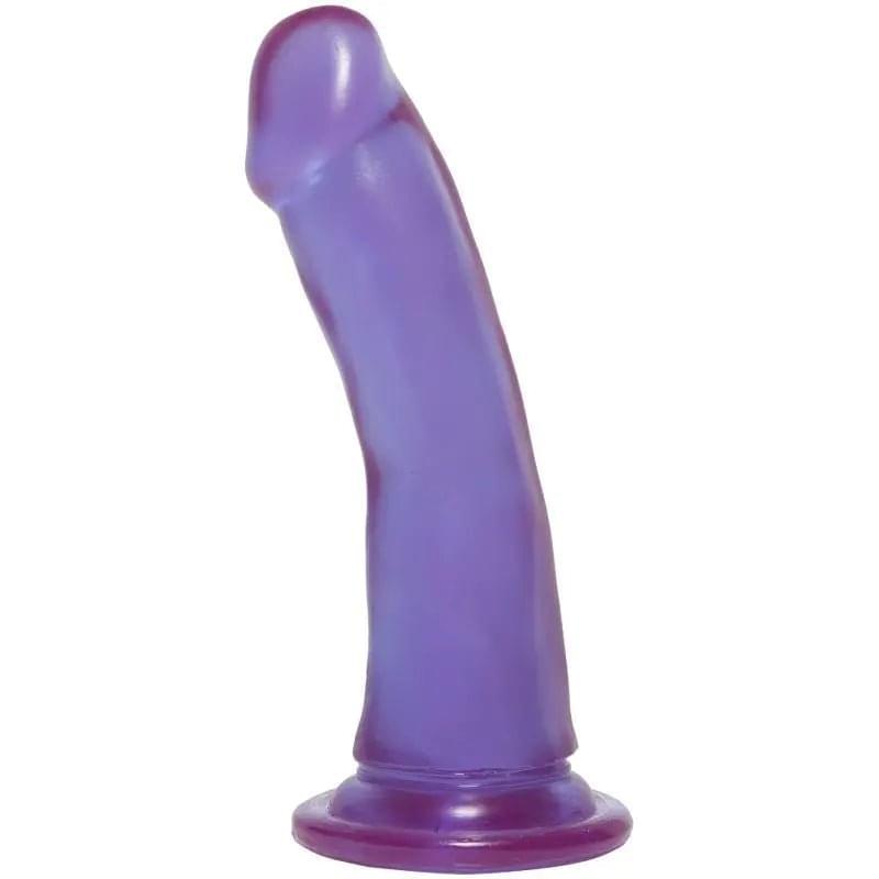 Slim Dong 6.5 in Purple Crystal Jellies Discreet Intimate Essentials.