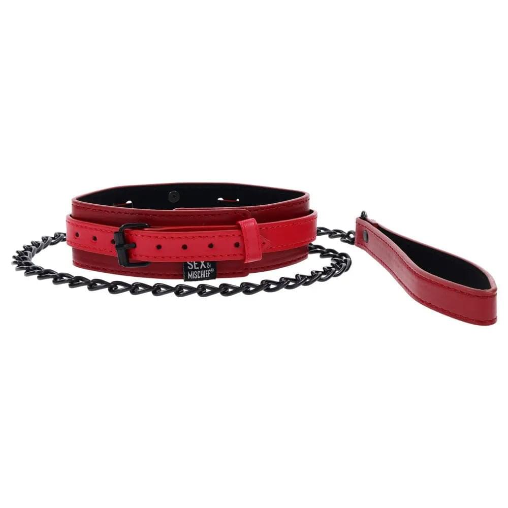 S&M Exs & Ohs Collar and Leash -  Neck Restraint Sportsheets Discreet Intimate Essentials.