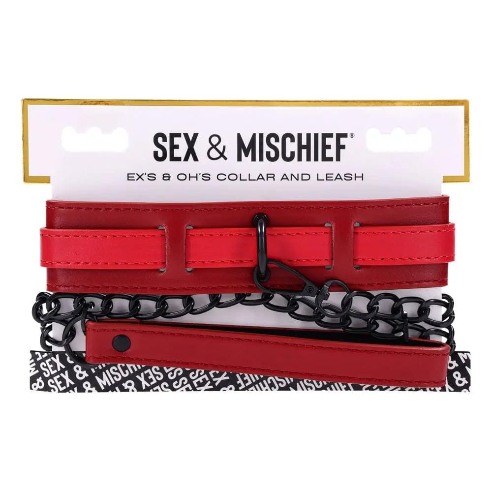 S&M Exs & Ohs Collar and Leash -  Neck Restraint Sportsheets Discreet Intimate Essentials.