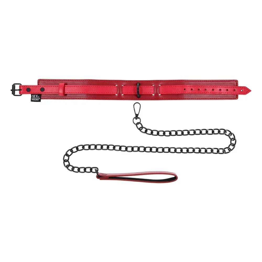 S&M Exs & Ohs Collar and Leash -  Neck Restraint Sportsheets Discreet Intimate Essentials.