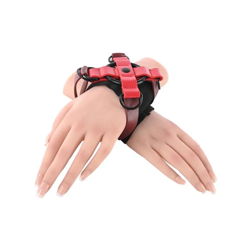 S&M Exs & Ohs Cross Cuffs - /Black Restraints Sportsheets Discreet Intimate Essentials.