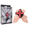 S&M Exs & Ohs Cross Cuffs - /Black Restraints Sportsheets Discreet Intimate Essentials.