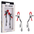 S&M Exs & Ohs Nipple Clamps -  Tipped Metal Nipple Clamps - Set of 2 Sportsheets Discreet Intimate Essentials.