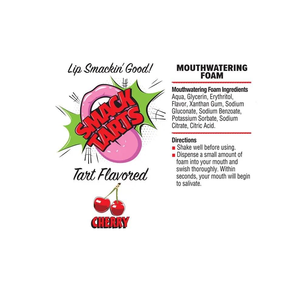 Smack Tarts Mouthwatering Foam - Cherry - Sour Cherry Flavoured - 80 ml Bottle Little Genie Discreet Intimate Essentials.