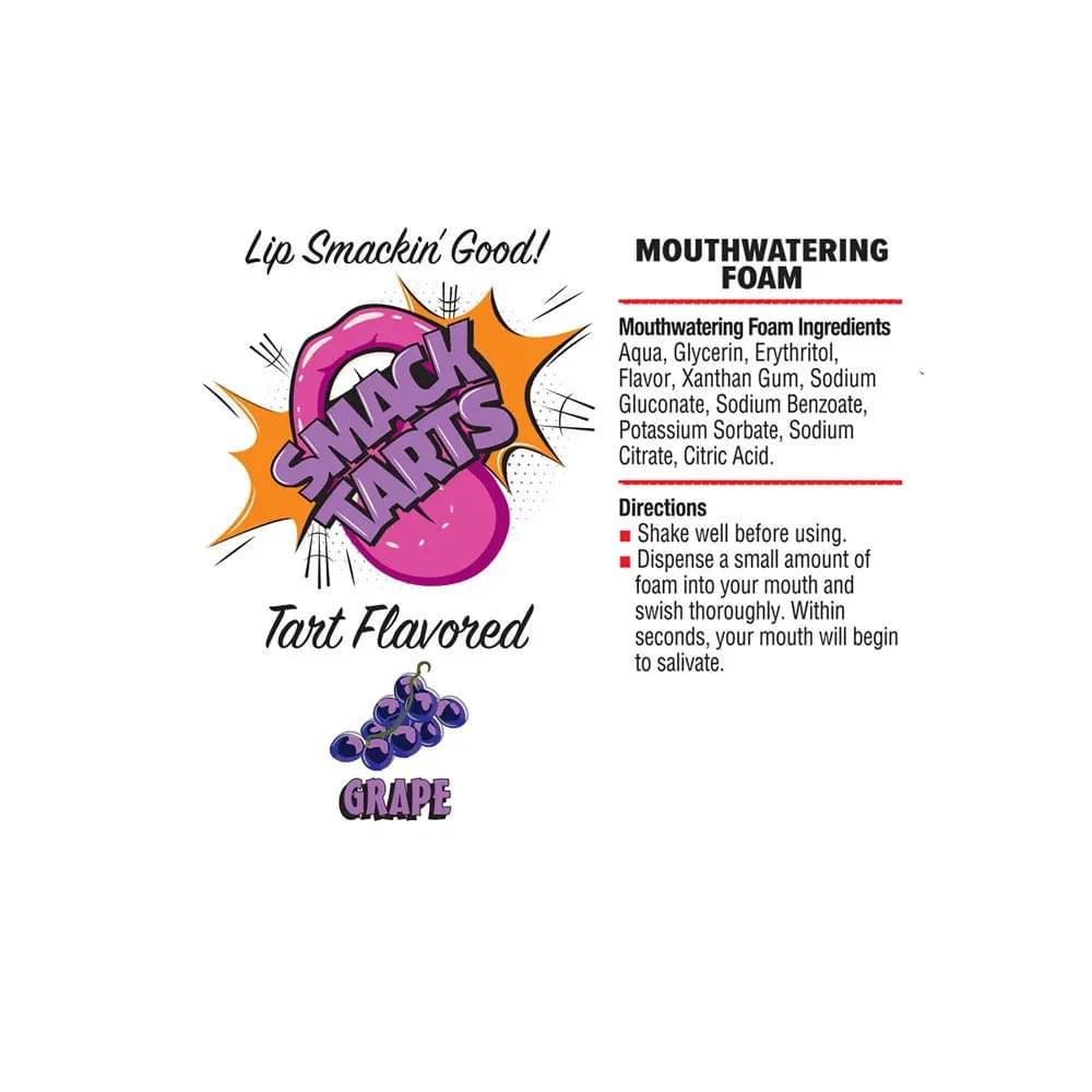 Smack Tarts Mouthwatering Foam - Grape - Sour Grape Flavoured - 80 ml Bottle Little Genie Discreet Intimate Essentials.