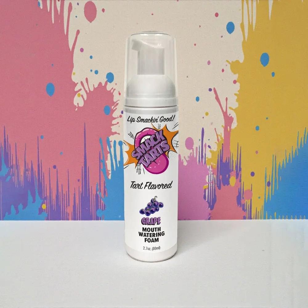 Smack Tarts Mouthwatering Foam - Grape - Sour Grape Flavoured - 80 ml Bottle Little Genie Discreet Intimate Essentials.