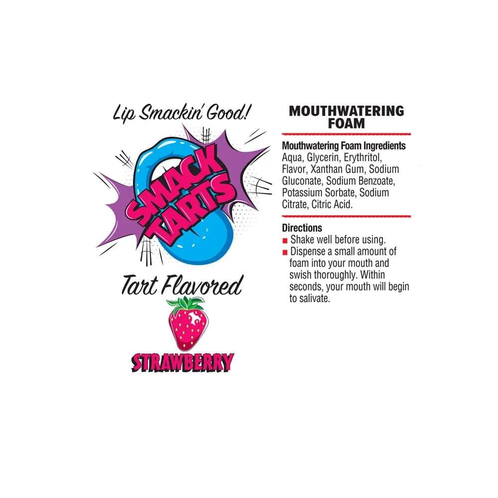 Smack Tarts Mouthwatering Foam - Strawberry - Sour Strawberry Flavoured - 80 ml Bottle Little Genie Discreet Intimate Essentials.