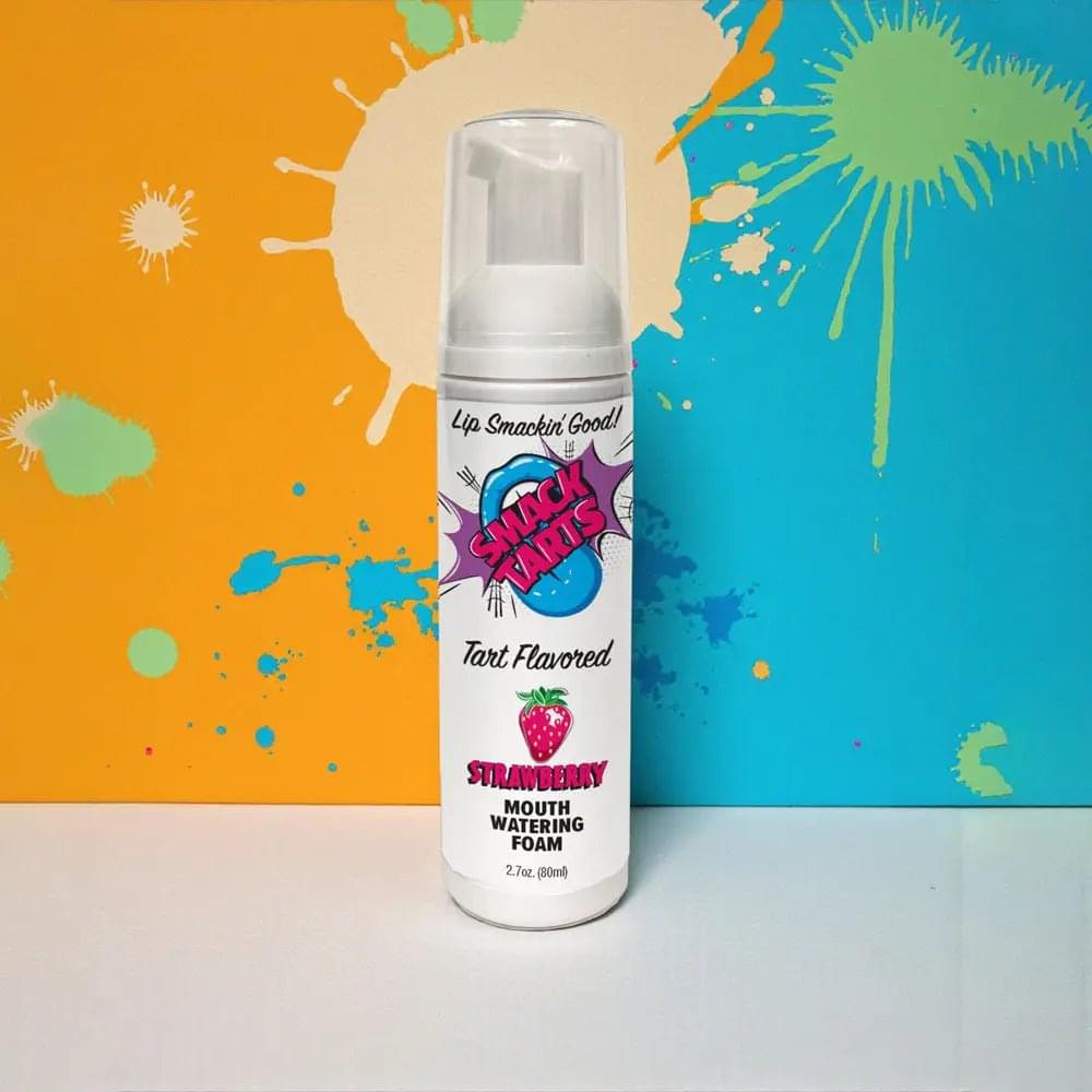Smack Tarts Mouthwatering Foam - Strawberry - Sour Strawberry Flavoured - 80 ml Bottle Little Genie Discreet Intimate Essentials.