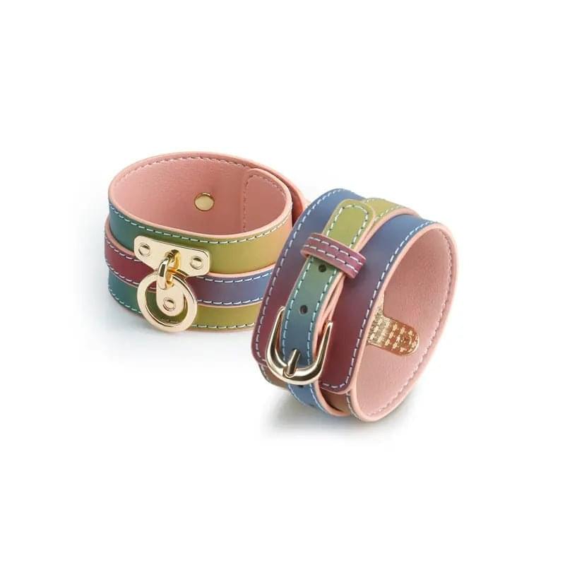 Spectra Bondage Ankle Cuffs - Rainbow - Rainbow Restraints NS Novelties Discreet Intimate Essentials.