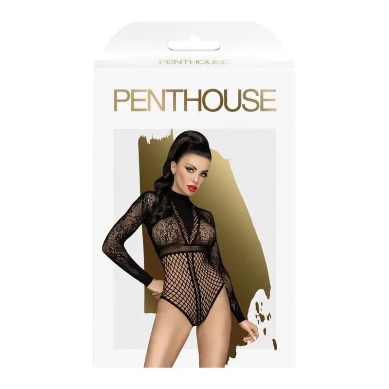 Spicy Whisper Teddy Black Penthouse Discreet Intimate Essentials.