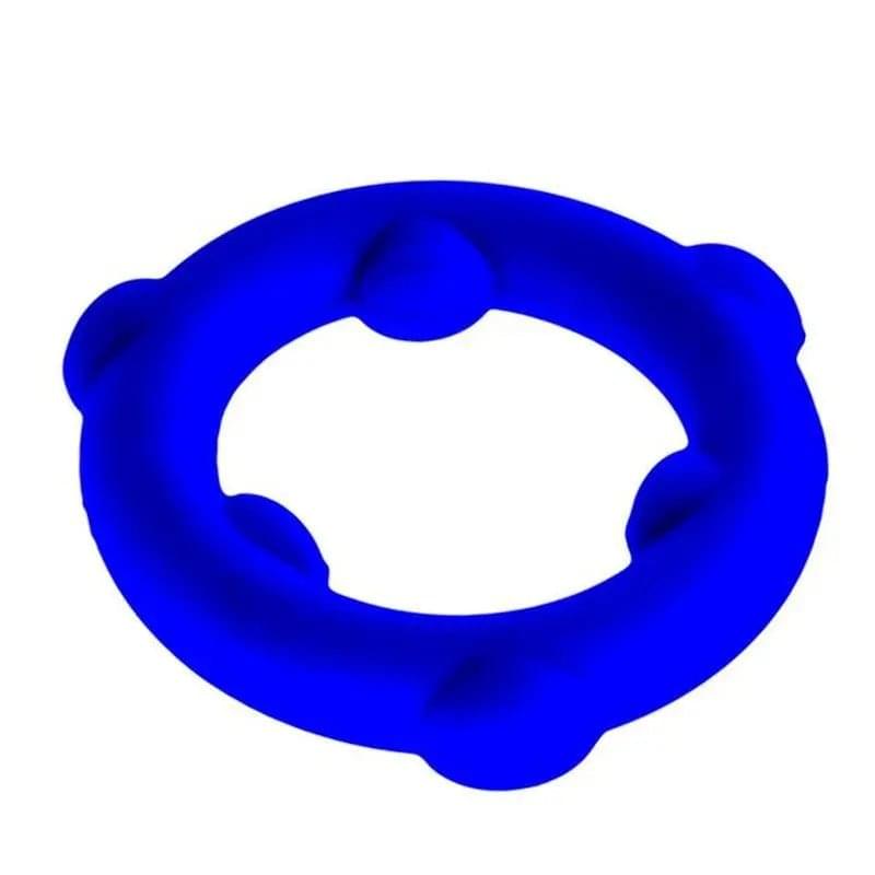 Spinner Silicone Ring Blue OxBalls Discreet Intimate Essentials.