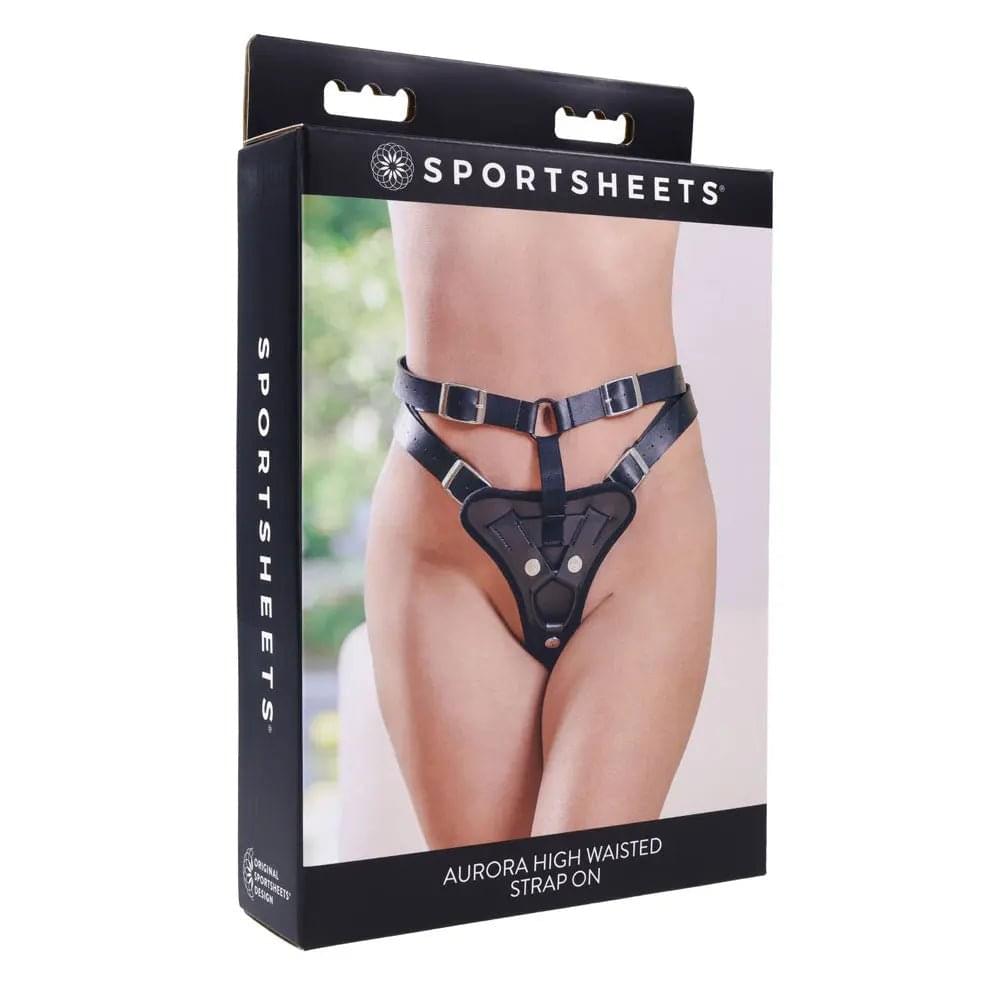 SPORTSHEETS Aurora High Waisted Strap On -  Adjustable Strap-On Harness (No Probe Included) Sportsheets Discreet Intimate Essentials.