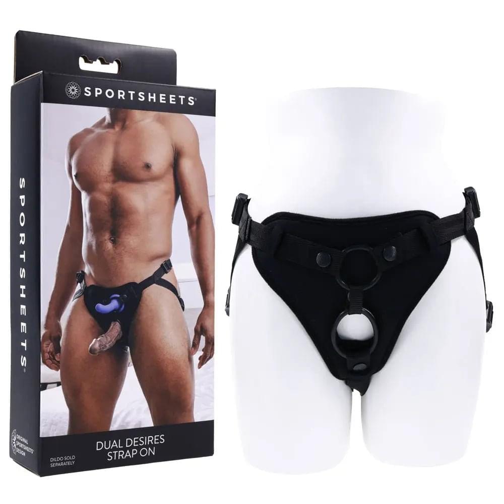 SPORTSHEETS Dual Desires Strap On -  Adjustable Strap-On Harness (No Probe Included) Sportsheets Discreet Intimate Essentials.