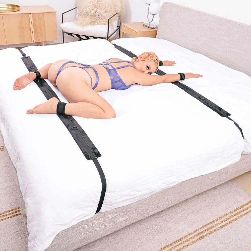 SPORTSHEETS No Matter Where Bondage Restraint System - Bed Restraints Sportsheets Discreet Intimate Essentials.