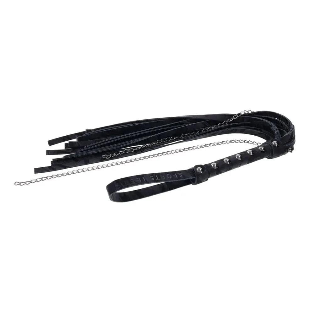 SPORTSHEETS Velvet Noir Chain Flogger -  43 cm Flogger Whip Sportsheets Discreet Intimate Essentials.
