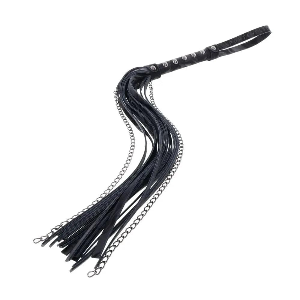 SPORTSHEETS Velvet Noir Chain Flogger -  43 cm Flogger Whip Sportsheets Discreet Intimate Essentials.
