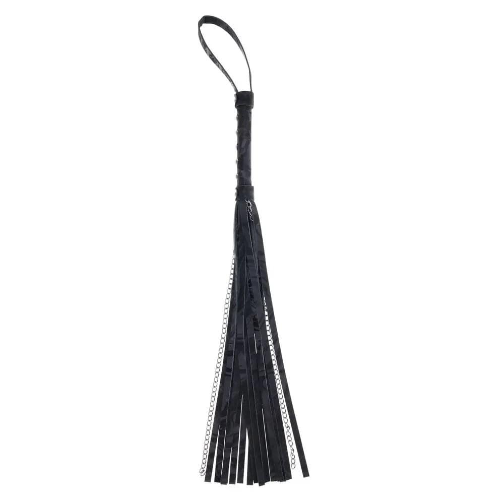 SPORTSHEETS Velvet Noir Chain Flogger -  43 cm Flogger Whip Sportsheets Discreet Intimate Essentials.