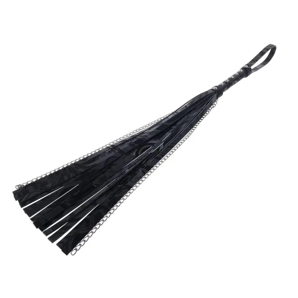 SPORTSHEETS Velvet Noir Chain Flogger -  43 cm Flogger Whip Sportsheets Discreet Intimate Essentials.
